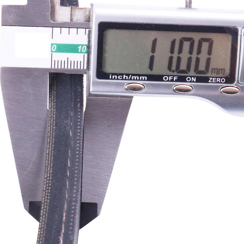 Caliper measuring Heavy-Duty 2 Wheel Drive Belt For Walk Behind Mowers Fits 36, 48, 52 Inch Models And Syncs With Lesco 021946 Scag 48202 48202A