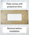 Flush Mount Plate For Whole House Surge Protector Wall Mount Accessory For FS060 FS100 FS140 Acrylic Black Drywall