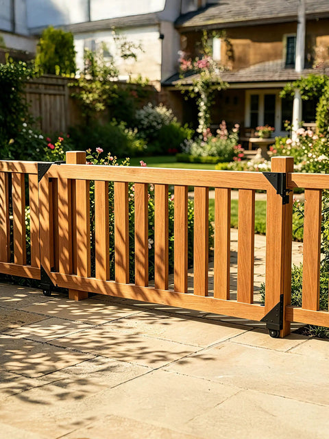 Sliding Gate Kit Heavy Duty Gate Hardware With Wheel For 1 To 2 Inch Thick Wooden Gates Anti Sag Fence System on wooden garden gate