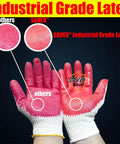 Red Work Gloves Pack Of 300 Touch Screen Ready Latex Palm Coated Nitrile Safety Gloves For Home Garden And DIY Use comparison