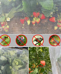Four By Ten Foot Garden Netting Pest Barrier For Plants Keeps Bugs Out While Air Flows Fine Mesh 0.8mm x 1mm installed over plants