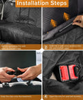 Dog Car Seat Cover For Mazda Back Seat Fits CX50 CX5 CX30 SUVs Waterproof Non Slip Easy Clean Installation Steps