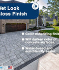 Tough As Nails Concrete Driveway Sealer Delivering A Dang Smooth Wet Look Finish With High Shine Gloss Protection One Gallon applied on driveway.