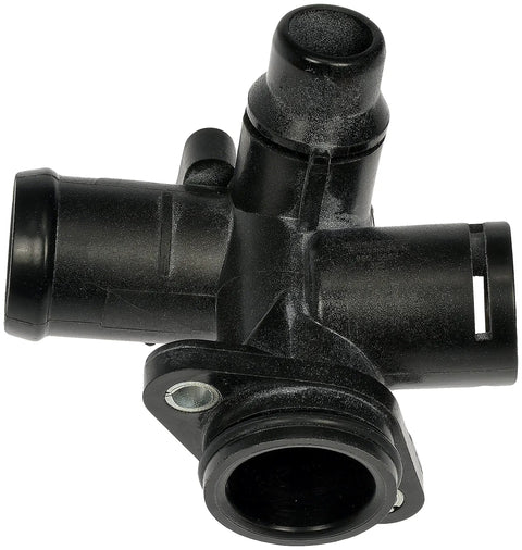 Heavy Duty Engine Coolant Water Outlet Direct Swap For Your Ride Built Tough to handle heat and stop leaks, black plastic construction.