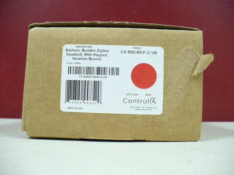 Top Notch Deadbolt Lock For Secure Entry Door Hardware Built Like A Tank With Smooth Throw Bolt And Classic Venetian Bronze Finish shown in a box.
