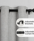 Heavy Duty Black Curtain Rod Adjustable From 32 To 88 Inches 1 Inch Diameter Decorative Drapery Rod With Resin Finials