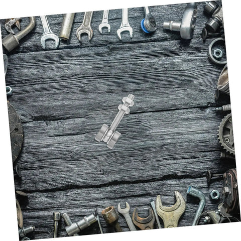 Heavy Duty Stainless Steel Sliding Door Pulley With Double Bearing Track Roller in a workshop setting surrounded by tools.