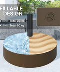 Heavy Duty Patio Umbrella Base Holder Built To Last For Outdoor Use Fillable Up To 66lbs With Stand Or 55lbs With Water