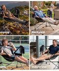 Oversized Hammock Camping Chair With Footrest, Swing Rocker Design, adjustable for camping, backyard, sports, and indoor use.