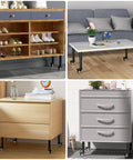 Adjustable Furniture Legs With 2.36 Inch Swivel Casters Heavy Duty Replacement Feet For Cabinet Sofa Bed Dresser Couch And Coffee Table Height From 7.08 Up To 12.2 Inches Caster Included 9.44 To 14.56 Set Of 4 installed on various furniture