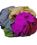 Premium Color Terry Cloth Rags 25 Lb Bulk Bag Super Absorbent Cotton Cleaning Rags in assorted colors stacked together