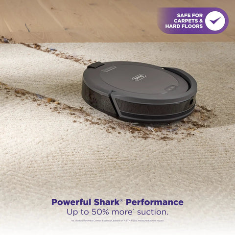 Robot Vacuum With Self Empty Base And 60 Day Bagless Capacity, SmartPath LiDAR Navigation, Max Suction For Pet Hair, Grey on carpet