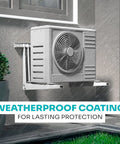 Beefy Outdoor Mini Split Wall Mount Bracket For 9000 To 36000 BTU Units weatherproof mount installed on exterior wall with AC unit