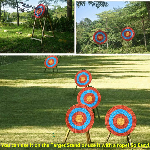 Traditional Hand Made Straw Archery Target For Recurve Bow Longbow Or Compound Bow 20 Inch 3 Layer Eco Friendly Low Arrow Damage Display