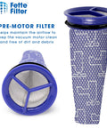 Vacuum Filter Set For Small Ball UP15, Multi Floor, Pro - Pre-motor filter close-up view showing blue casing and mesh material