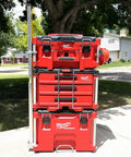 Level Mount Holder For Packout Tool Boxes And Organizers Compatible With All Aluminum Rail Packout Systems Safely Holds Levels Up To 2.8 Inches Wide By 1.5 Inches Deep Includes Set Screws Left Side Mount Upgrade on red tool boxes outdoors