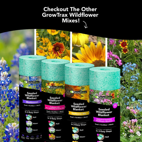 Easy Grow Wildflower Seed Mat Delivers 40 Sq Ft Of Annual And Perennial Mix On Eco Friendly Bio Fabric for spring planting