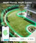 IrriSense 2 Smart Irrigation System With 4 In 1 Multi Zone Watering, App Control And Smart Scheduling in a modern garden setup