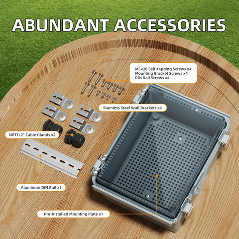 Open Outdoor WiFi Enclosure Weatherproof Locking Box For Router And Switch Plastic Waterproof Enclosure With accessories