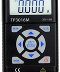 Front view of Portable Handheld DC Power Supply with USB Output Dope For Makers, showing four digit LCD and control buttons.