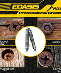 Six Piece Easy Out Screw Extractor Kit For Stripped Bolts And Damaged Screws High Speed Steel HSS 4341 Perfect For DIYers Mechanics And Pros