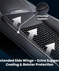 Beaded Cooling Seat Cover For Semi Trucks With Back Support And Anti Sweat Comfort Cushion featuring breathable bead design