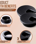 Desk Grommet 2 Inch Cable Hole Cover Pack Of 5 Black ABS Plastic Wire Management shown with benefits and features