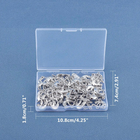 50Pcs Silver Alloy Sloths Charms Pendants For DIY Jewelry Making And Crafting Tibetan Style Antique Silver Finish in a box