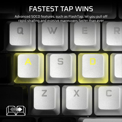 Next Level Magnetic Mechanical Gaming Keyboard Features An All Aluminum Frame And Compact 75 Layout With Butter Smooth Adjustable Switches And Killer Rgb Lights with highlighted A, S, D keys.