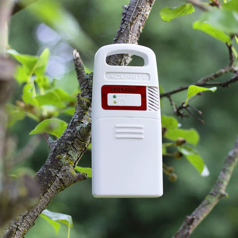 Lightning Detector Sensor With Outdoor Temperature And Humidity Monitor Weather Resistant Detects Lightning Up To 25 Miles