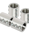 Heavy Duty 4 Pack Split Collar Tube Clamp For UTV Roll Cages Weldable Or Bolt On Mount Fits One And Three Quarter Inch OD Tubing Universal Fit
