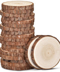 Unfinished Natural Wood Slices With Bark - 20 Pcs 3.5-4 Inch Wood Craft Kit for DIY Projects, kids arts and crafts, coasters
