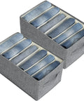 Foldable Closet Organizer Bins For Clothes, Reinforced Handle, Thick Fabric Storage With Built In PP, Stackable Wardrobe Organizer