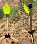AR500 Steel Target System Complete Kit For Silhouette Targets 7 By 12 By Three Eighths Inch With Two By Four Stand Mount Kit