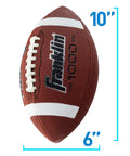 Junior Youth Football For Kids With Extra Grippy Synthetic Leather Ball, Pro Style Laces, All Weather Outdoor Construction