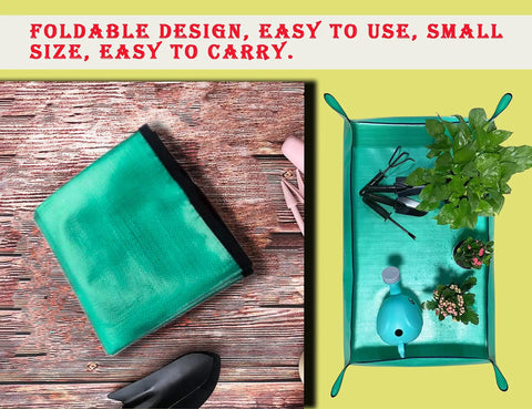 Two Pack Extra Large Plant Repotting Mat For Indoor Plants Waterproof PVC Potting Tray 43.3 By 29.5 Inches Foldable Mess Control Stain Resistant Portable Work Surface For Houseplants Succulents And Garden Projects