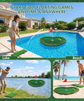 Floating Golf Green 35x28 For Pool And Lake Realistic Putting Green Mat With Included Balls; poolside and beachfront settings
