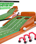 Indoor And Outdoor Golf Putting Green Mat With Three Gates And Two Holes Small Medium Large Ball Return Channels And Training Guides Realistic Rolling Surface For Pro Level Putting Practice At Home Or Office