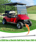 Must-Have Golf Cart Tie Rod Assembly Left And Right For EZGO Gas And Electric Carts 2001 Up 26 Inch Fits TXT Shuttle ST Express And More With Part Numbers 70876-G02 70902-G01 70902-G02 01069-G01 01069-G02 on red EZGO golf cart
