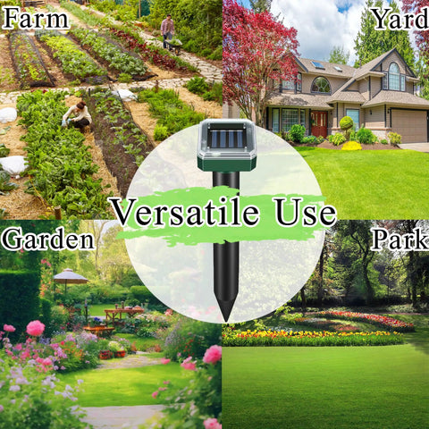 Solar Powered Pest Shield Kit 10 Pack Waterproof Outdoor Repellent For Lawns And Gardens versatility in farm, garden, yard, park
