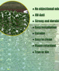 Artificial Ivy Privacy Fence Screen 128 By 48 Inches UV Resistant Faux Hedge Wall for indoor outdoor use, close-up view