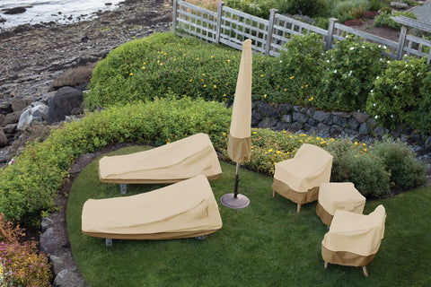 Outdoor patio furniture with Veranda Water-Resistant 31.5 Inch Adirondack Chair Cover Built Tough For Outdoors