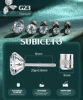 Fresh Hypoallergenic Titanium Stud Earrings With Secure Screwback Cap For Sensitive Ears Silver Tone Cubic Zirconia Stone showcasing various sizes.