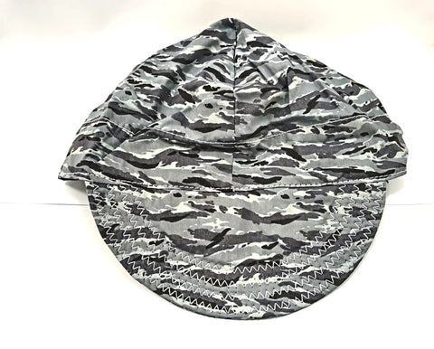 Heavy Duty Welding Cap Featuring Dope Breathable Mesh Cotton Liner That Delivers Boss Level Sweat Resistance And Sick Comfort For Professional Grinders And Metal Fabrication Crews in gray camouflage design.