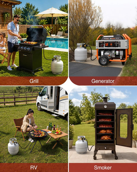Color Coded Propane Tank Gauge Level Indicator For 5 To 40 Lb Tanks Easy Read At A Glance With Green Yellow Red Zones No Guesswork For Grill Heater Fryer Camper And Outdoor Cooking On The Go on grill and smoker propane tanks