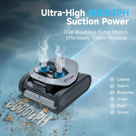 Beast Cordless Robotic Pool Cleaner With LiFi And App Control, 8000 GPH Suction, Wall And Waterline Cleaning, product view