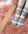 Two Piece Sock Jig For Sublimation Heat Press Dye Wood Jigs For Printing Socks DIY Pattern Accessory 17.83 By 3.35 Inches next to patterned socks