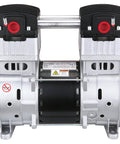 Ultra Quiet Oil Free Air Compressor Motor Replacement 2HP Pump 6.4CFM 125PSI with silver and black motor casing