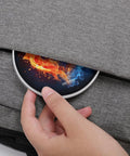 Slim 10W Wireless Charger Pad For Fast Charging, Compact shown being placed into a travel bag; lightweight and portable design