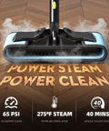 Heavy Duty Steam Cleaner For Home 1500W High Pressure Canister Steamer cleaning hardwood floor with steam.